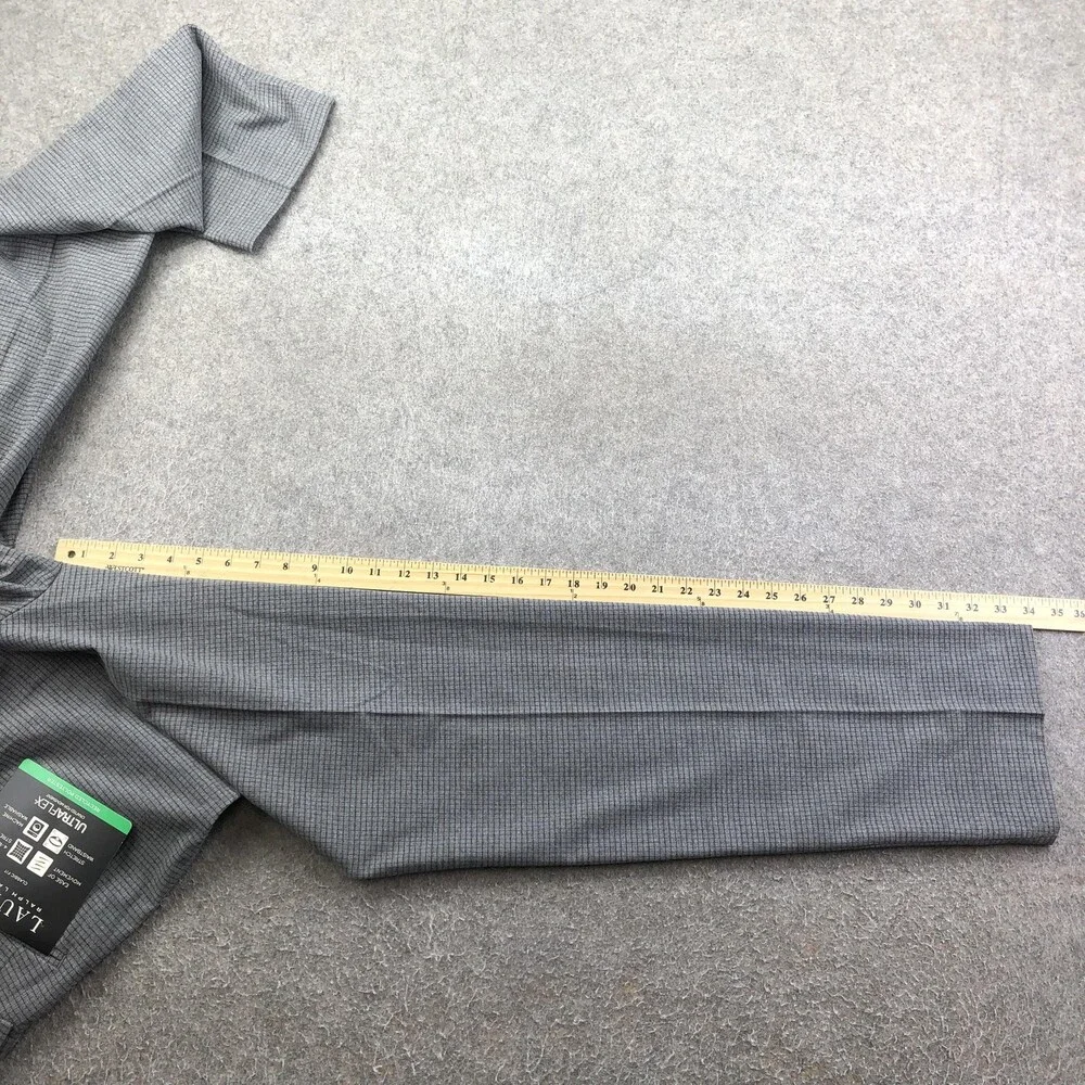 Lauren Ralph Lauren Pants Mens 34x34 Gray Check Dress Flat Front Straight Leg
